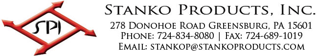Stanko Products Inc, 278 Donohoe Road Greensburg, PA 15650, Phone: 724-834-8080, Fax: 724-689-1019, Email: STANKOP@STANKOPRODUCTS.COM